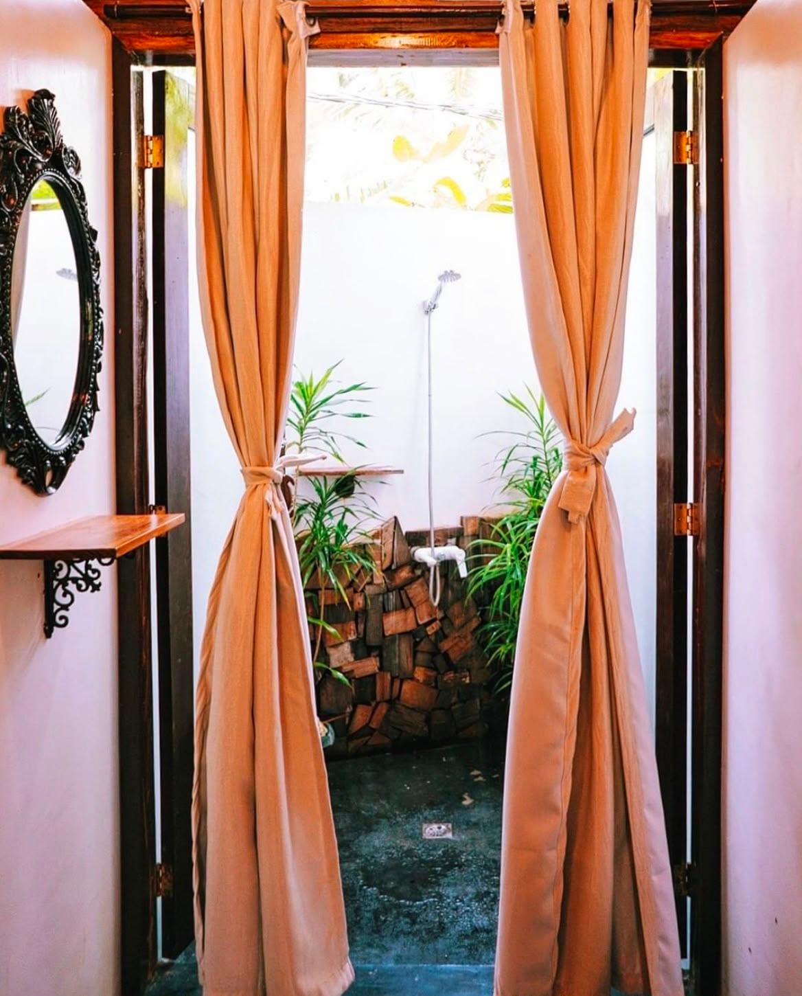Outdoor shower at Dahun Villas, Siargao