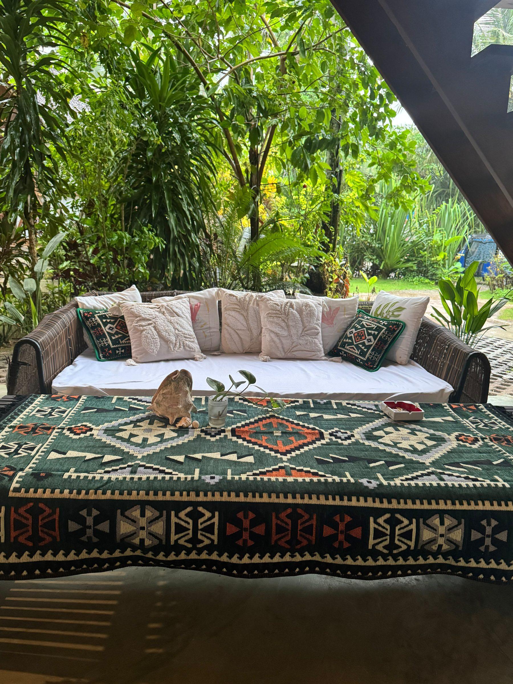 Garden lounge at Dahun Villas, Siargao